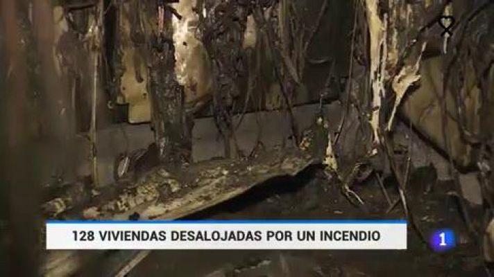 Un incendio en Gijón deja sin luz a 128 viviendas