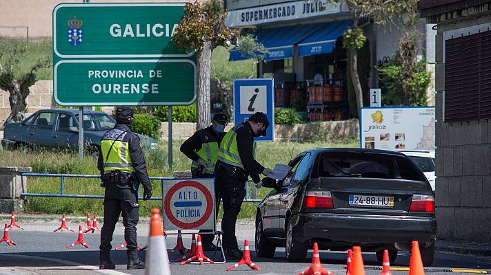 Telediario 1 - Galicia y Portugal, con horarios para pasar la frontera al país vecino