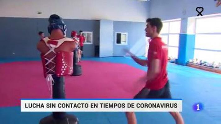 Telediario 1 - Lucha sin contacto en tiempos de coronavirus