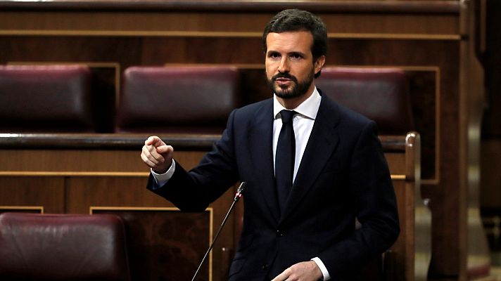 Especiales informativos - Casado ve a Sánchez "prisionero" de sus apoyos: "Convierte cada votación en un bazar"