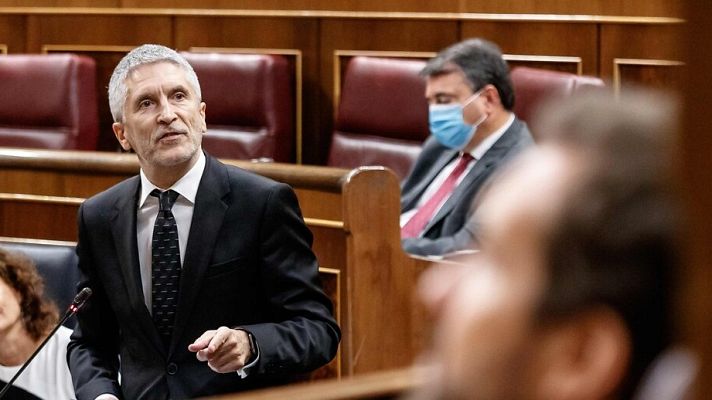 Especiales informativos - Marlaska asegura que no le interesa el contenido del informe de la Guardia Civil y que espera un "respeto escrupuloso a la ley"