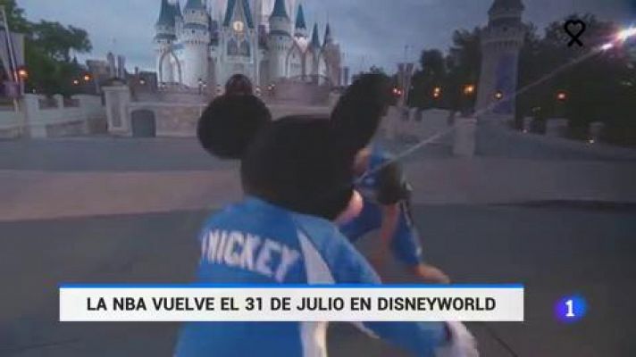 Telediario 1 - La NBA se reanudará con 22 equipos en Disney