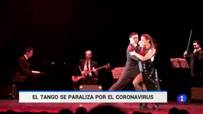 Telediario 1 - El tango se paraliza por el coronavirus