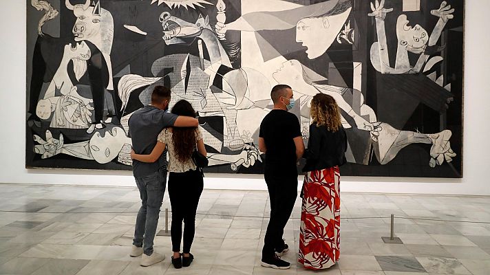 Telediario 1 - El Prado, el Reina Sofía y el Thyssen reabren sus puertas tres meses después