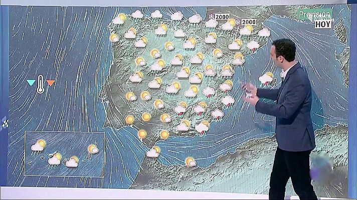 El tiempo - Chubascos y tormentas en zonas del este peninsular y temperaturas en descenso
