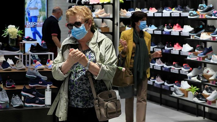 Telediario 1 - El BDE prevé una caída del PIB del PIB del 15,1 %