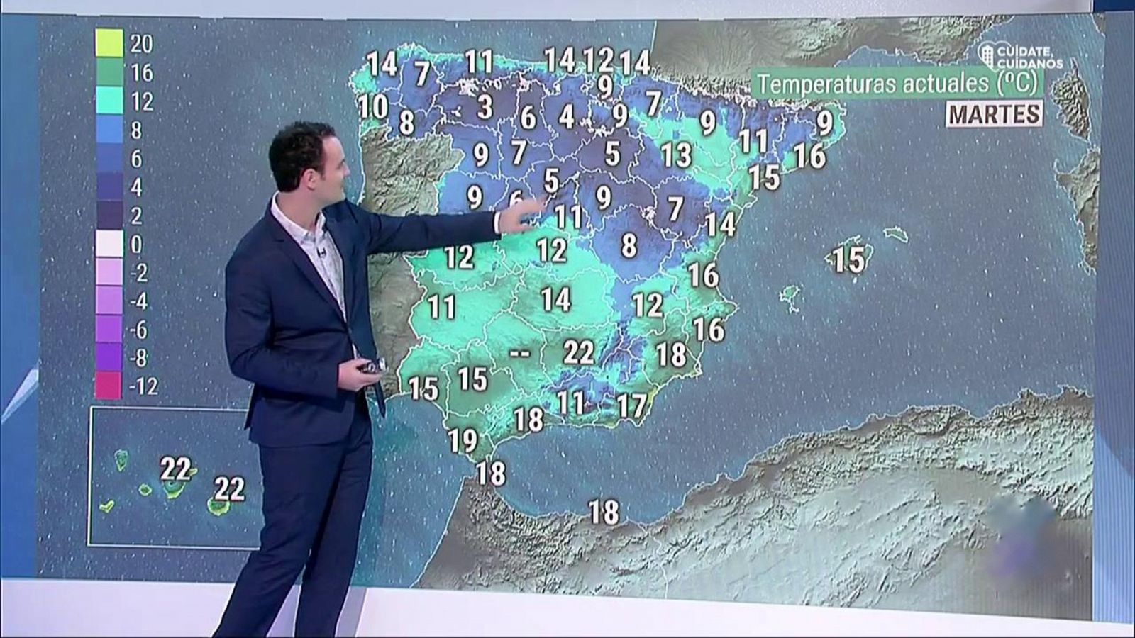 Temperaturas por debajo de lo normal