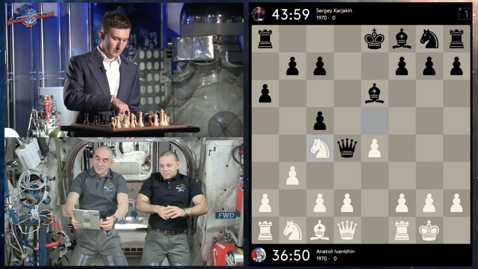 Karjakin e Ivanishin firman tablas en la partida Tierra-ISS | RTVE.es - TDP Club | Ver