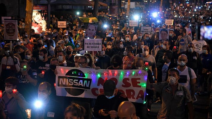 Los trabajadores de Nissan vuelven a manifestarse contra el cierre de las tres plantas de Cataluña