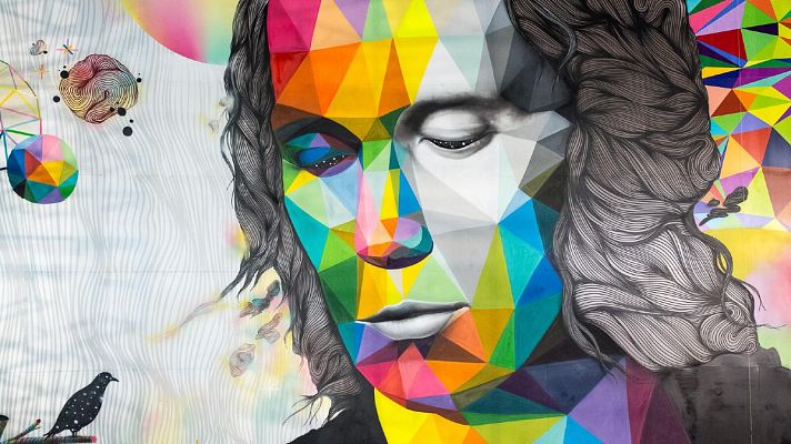 Telediario 1 - El mundo de colores de Okuda estará también en un libro