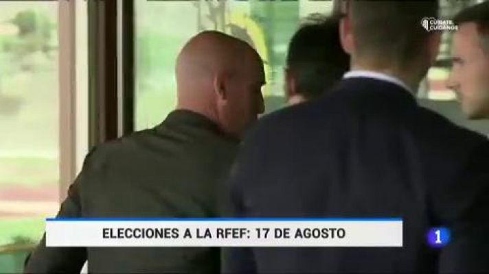 Telediario 1 - Rubiales convocará las elecciones a la presidencia de la RFEF el 17 de agosto