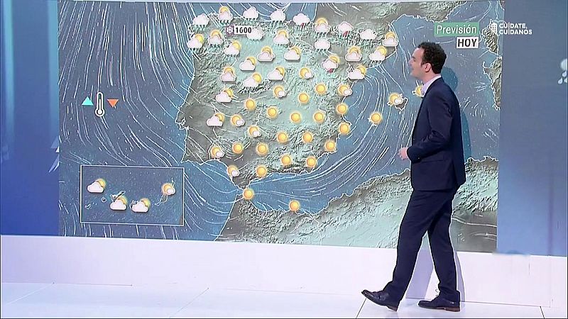 Una borrasca bastante profunda dejará cielo cubierto y lluvias en amplias zonas del país