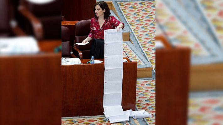 Informativo 24h - Ayuso asegura que no hubo "ni una orden pública o política" que denegara el traslado de ancianos a hospitales