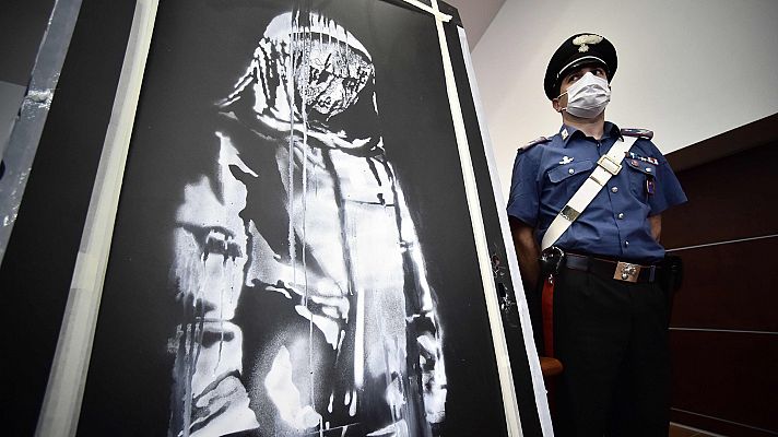 Encuentran en Italia el Banksy robado en la Sala Bataclan de París