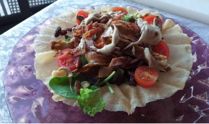 RTVE Cocina - Ensalada templada de setas de cardo y bacón crujiente