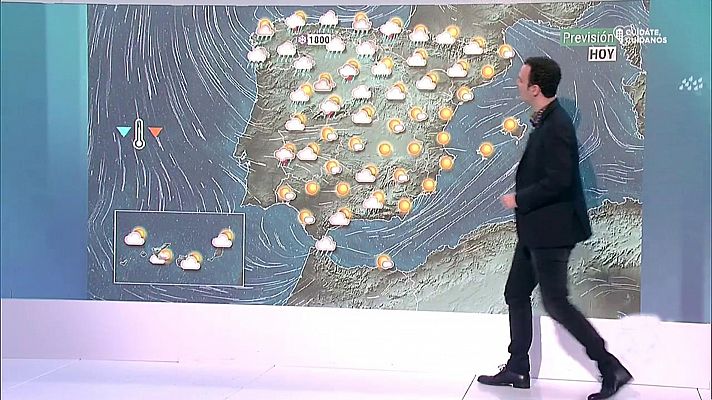 Precipitaciones fuertes en el norte y temperaturas anormalmente bajas en gran parte de la Península