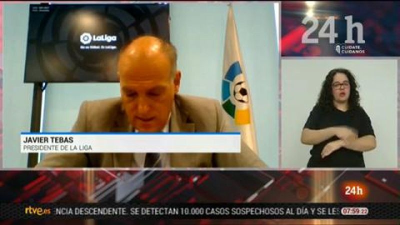 Tebas: "En 15 días nos reuniermos con el Gobierno para pedirles que vuelva el público"