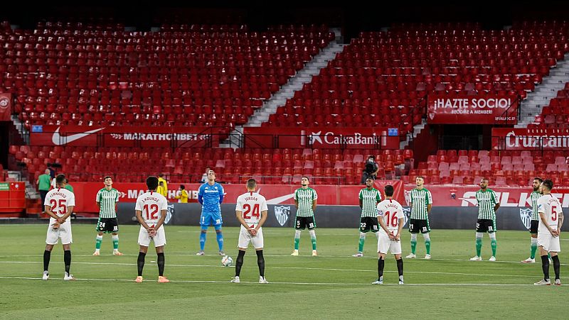 Los sonidos del Sevilla-Betis, a campo vacío