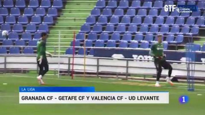 Telediario 1 - Granada-Getafe y Levante-Valencia cogen el testigo del derbi sevillano