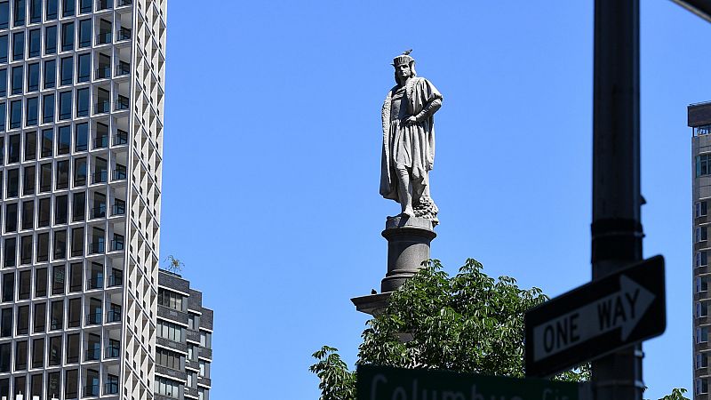 El alcalde de Nueva York defiende la permanencia de la estatua de Colón