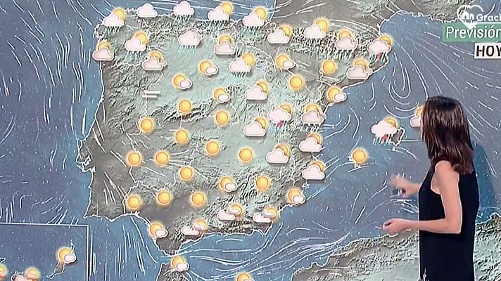 El tiempo - Fuertes chubascos en Cataluña y ascenso térmico en el interior del país