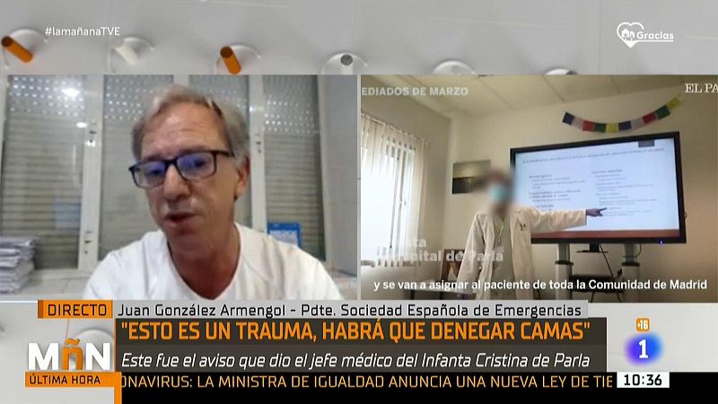 El presidente de la Sociedad Española de Emergencias: "Se tomaron decisiones en un contexto durísimo, con un cierto orden"