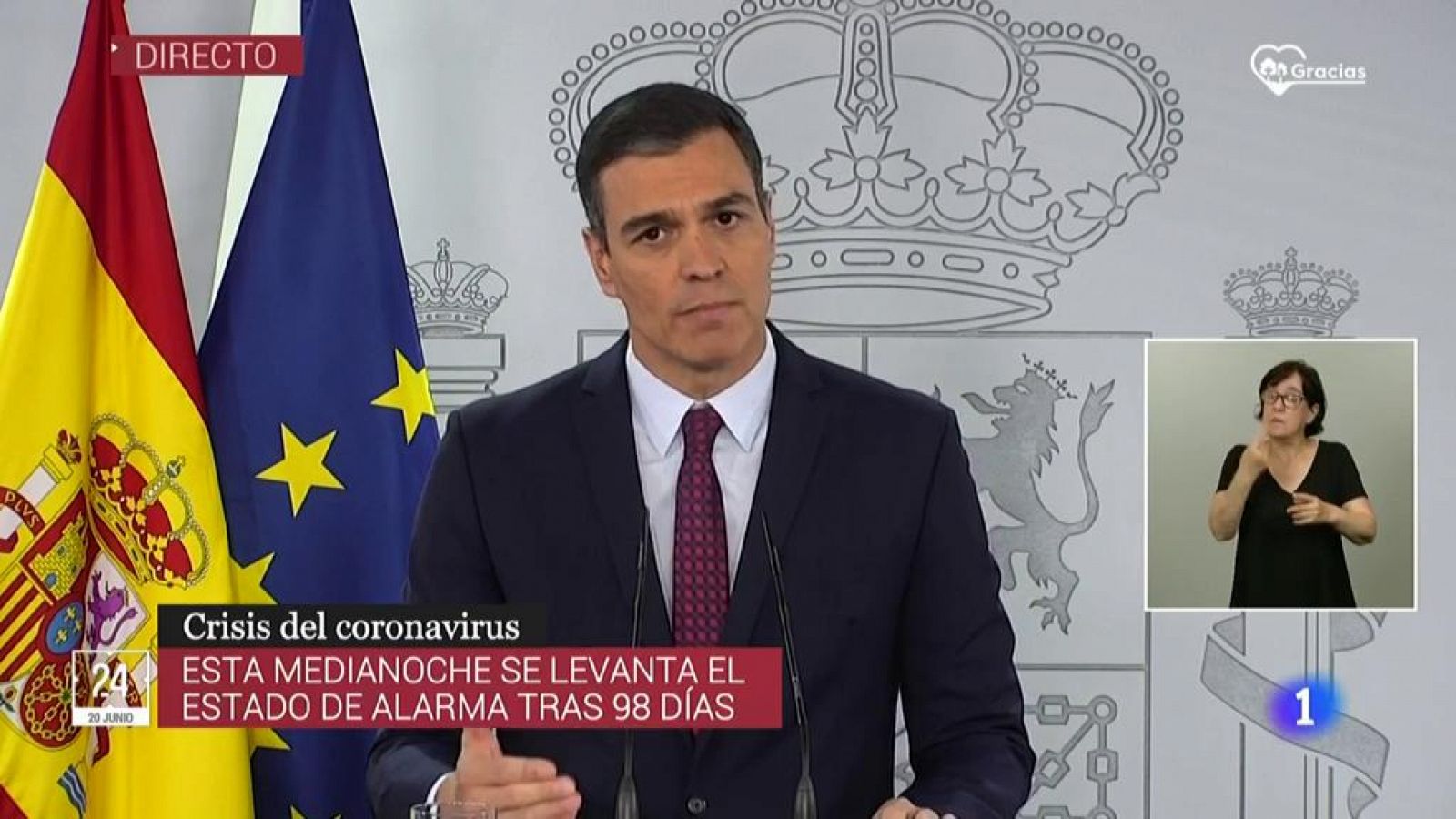 Sánchez: "El virus puede volver y puede sacudirnos de nuevo en una segunda ola"