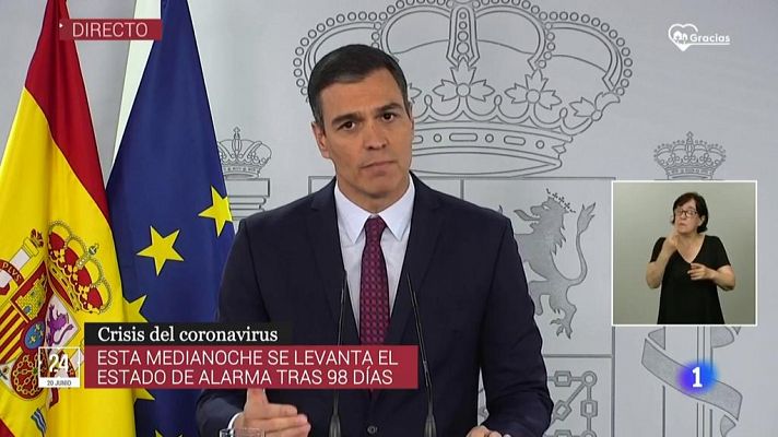 Sánchez: "El virus puede volver y puede sacudirnos de nuevo en una segunda ola"