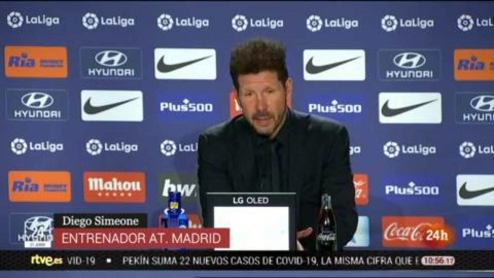 Simeone, satisfecho con el 1-0 ante el Valladolid