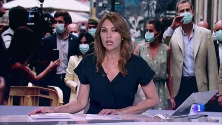 Telediario 1 - Los reyes arropan al sector turístico en Canarias