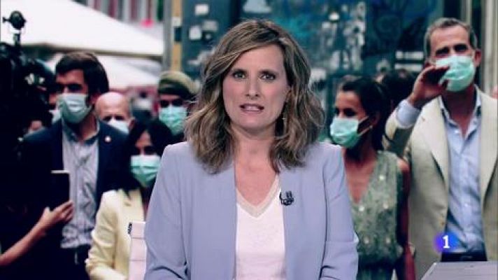 Telediario 1 - El rey infunde ánimo para levantar el país "entre todos y con la ayuda europea"