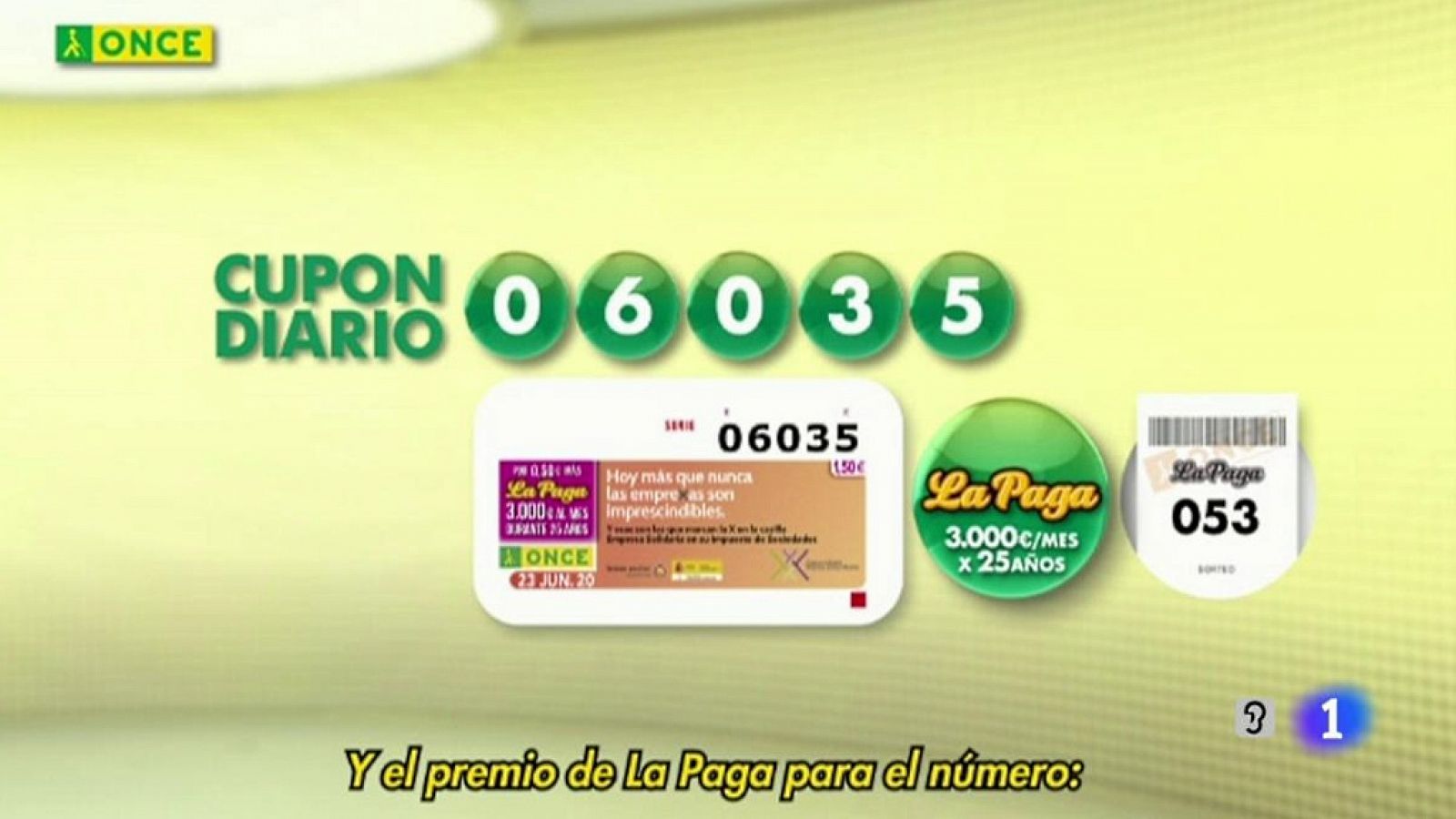 Sorteo ONCE - 23/06/20 - RTVE.es