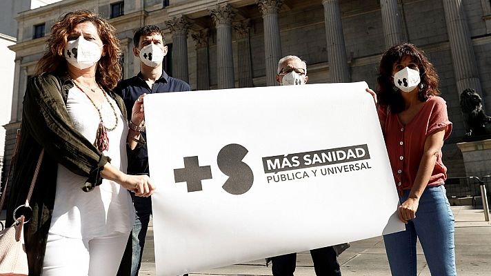 España en 24h - Los sanitarios madrileños se concentran para pedir medidas que refuercen y protejan la sanidad pública