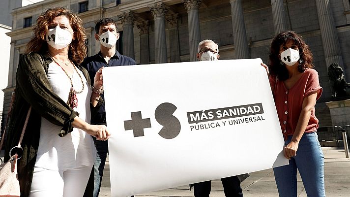 España en 24h - Los sanitarios madrileños se concentran para pedir medidas que refuercen y protejan la sanidad pública
