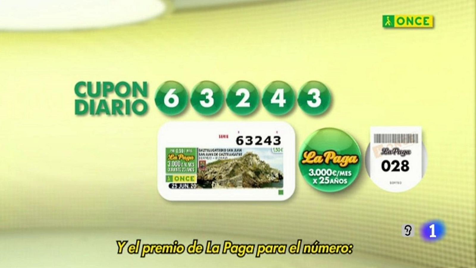 Sorteo ONCE - 25/06/20 - ver ahora