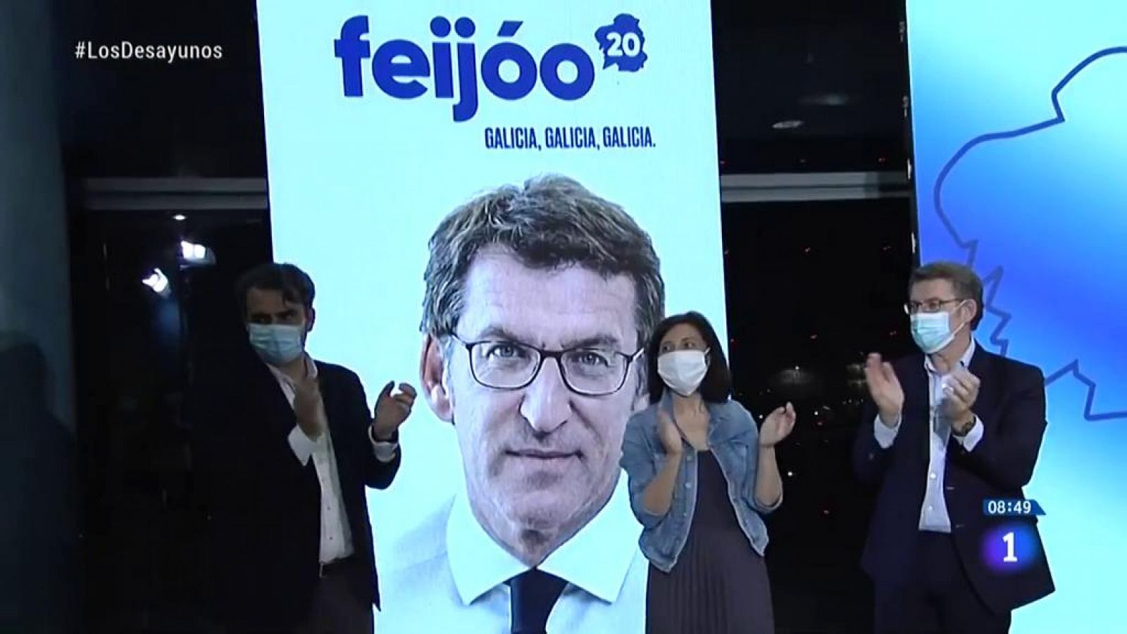 Elecciones gallegas: La pandemia de la Covid-19 se hace notar en los primeros actos de campaña
