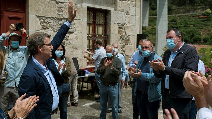 Telediario 1 - Primer día de campaña en Galicia, y los candidatos vuelven a sus orígenes