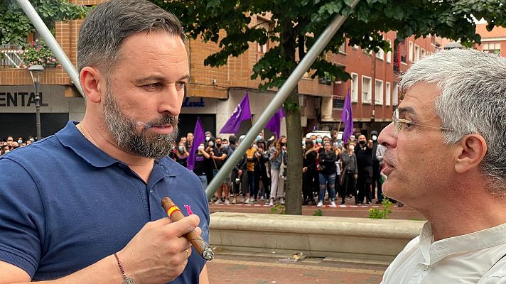 Agresiones y cargas policiales marcan el mítin en Sestao de Abascal, que anuncia medidas legales