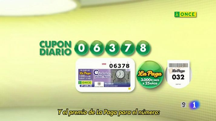 Sorteos ONCE - Sorteo ONCE - 29/06/20