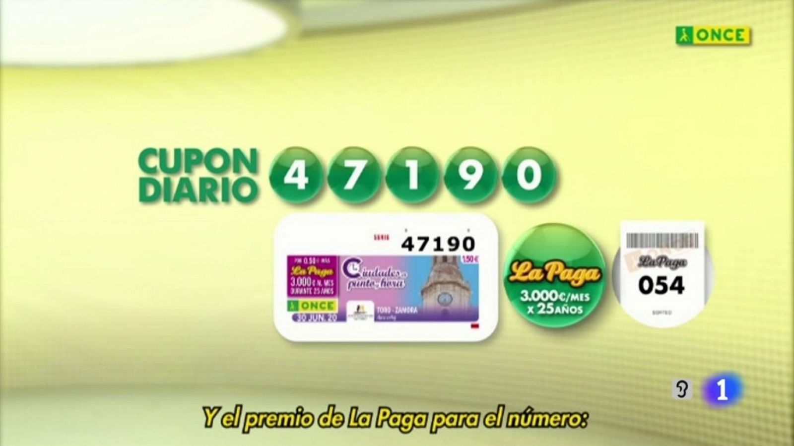 Sorteo ONCE - 30/06/20 - RTVE.es