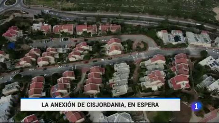 Telediario 1 - De momento Benjamín Netanyahu no ha cumplido su propósito de decretar parte de la Cisjordania ocupada como territorio israelí