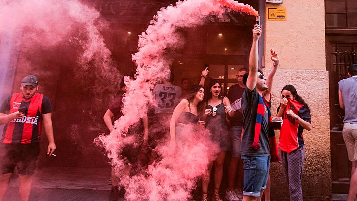 Los aficionados del Baskonia no respetaron las normas de seguridad durante la celebración del título