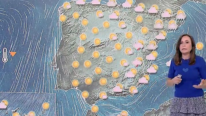 Chubascos y tormentas localmente fuertes en el este peninsular y viento fuerte en Canarias