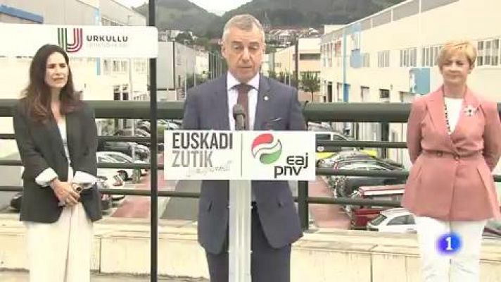 Telediario 1 - Urkullu promete no subir los impuestos y Mendia le pide aclarar si pactará con Bildu "proyectos de ruptura"