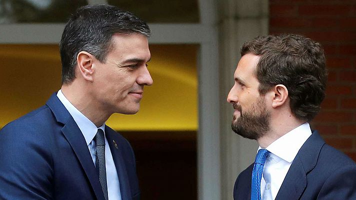 Telediario 1 - Casado confía en un pacto sanitario para la reconstrucción