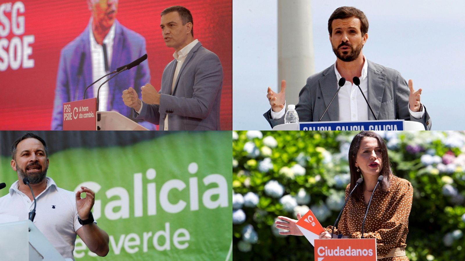 Elecciones gallegas: Los líderes nacionales echan el resto en la campaña