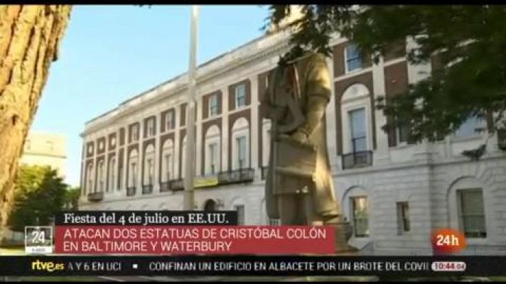 Dos nuevos ataques contra estatuas de Colón en Estados Unidos
