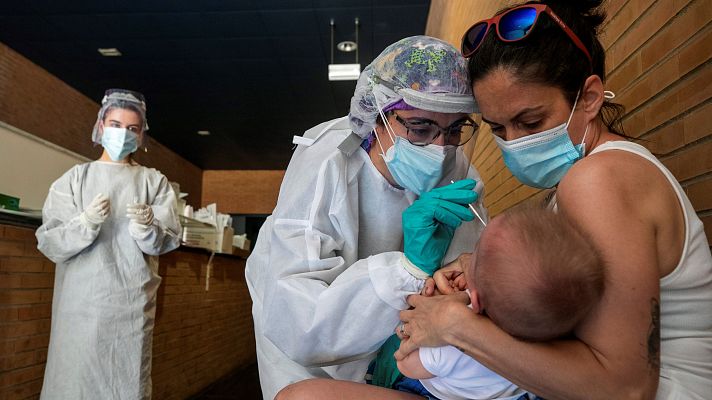 Telediario 1 - Solo un 5,2% de la población española tiene anticuerpos