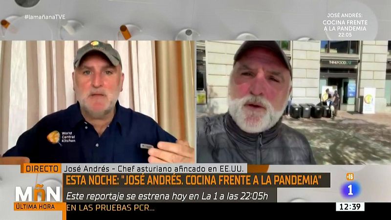 José Andrés: "Podemos paliar necesidad si gobiernos, entidades privadas, ONG... todos nos unimos"