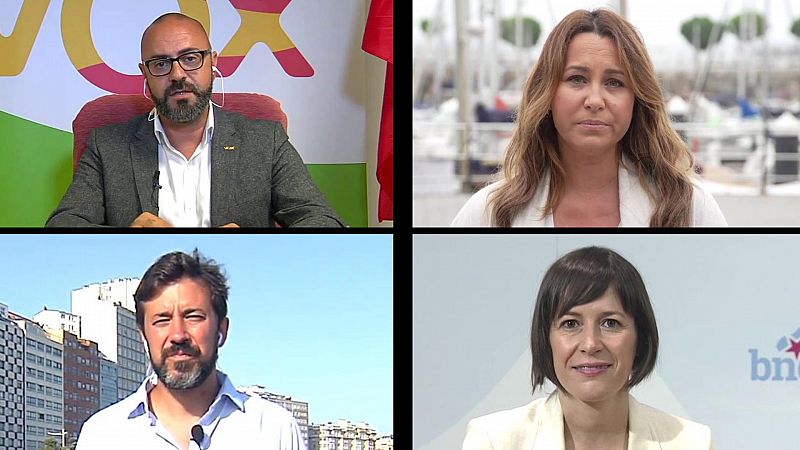 Los desayunos de TVE - Ricardo Morado, Candidato de VOX; Beatriz Pino, candidata de Ciudadanos; Antn Gmez-Reino, candidato de Galicia en Comn; y Ana Pontn, candidata del BNG - ver ahora